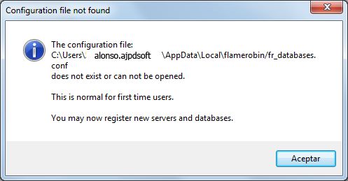 Administrar servidor Firebird con FlameRobin en modo grfico