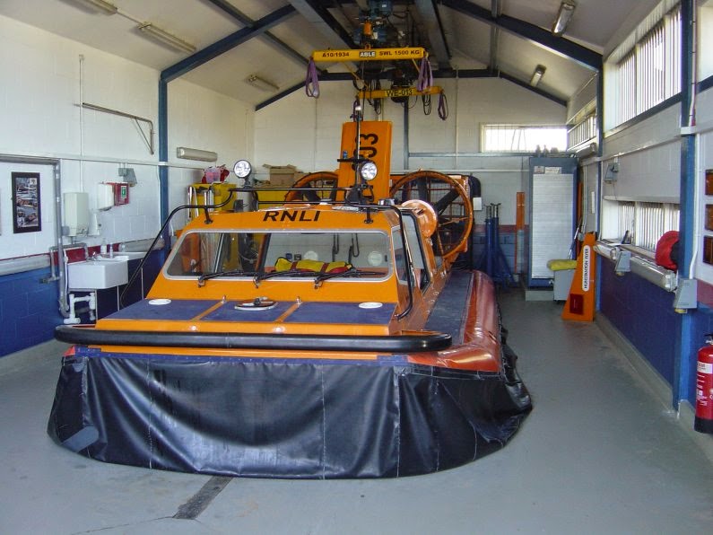 The hovercraft used in emergencies on Hunstanton sands