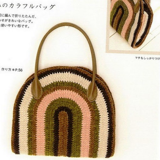9 موديلات شنط  للأنيقات بالباترون (crochet handbag ) 42