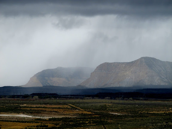 Rain over Emery and the Wasatch Plateau