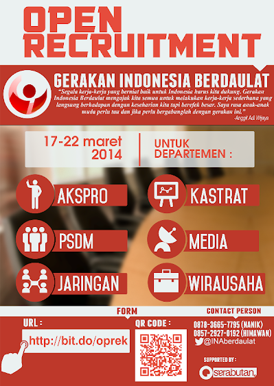 Download Contoh Poster file PSD : Open Recruitment Poster 