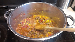 Stir in remaining ingredients and simmer for 15 minutes