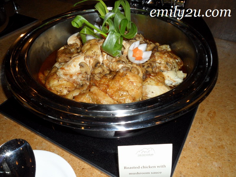 Banjaran roasted chicken with mushroom sauce