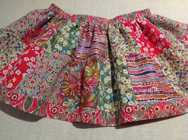 Liberty Girls Patchwork Skirt by Rhapsody and Thread