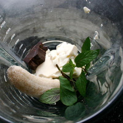 Glace instantanée banane menthe chocolat