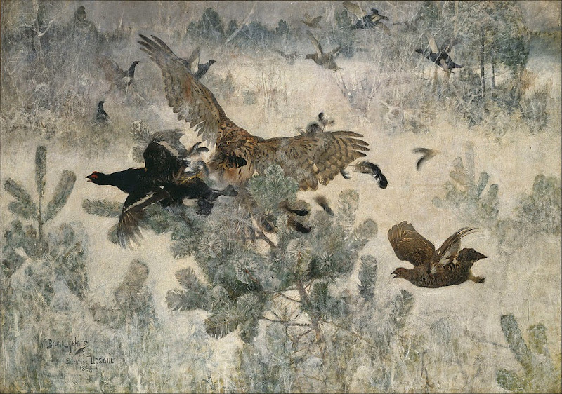 Bruno Liljefors - Hawk and Black-Game