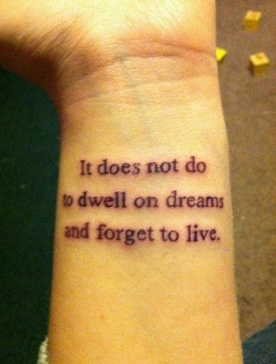 quote wrist tattoos