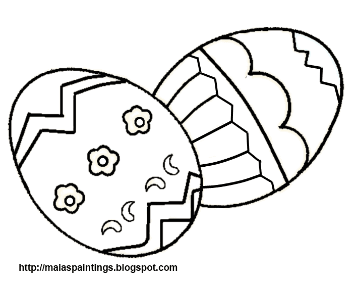 Maia's Paintings: Easter eggs-printable coloring page