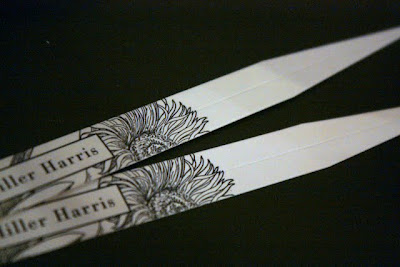 Two perfume sticks at a wine and fragrance pairing in Clerkenwell London