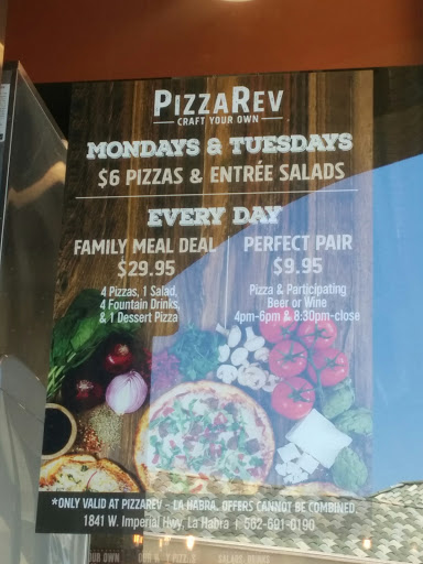 Pizza Restaurant «PizzaRev - La Habra», reviews and photos, 1841 W Imperial Hwy #2B, La Habra, CA 90631, USA