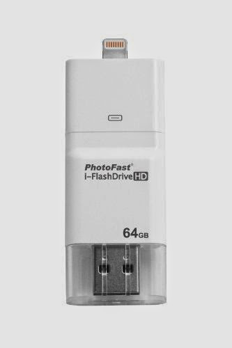  i-FlashDrive HD 64GB with dual storage between iOS and Mac/PC - Apple licensed for iPod/iPhone/iPad (Lightning/30-pin)