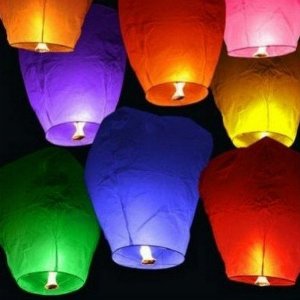  5pc White Sky Lantern