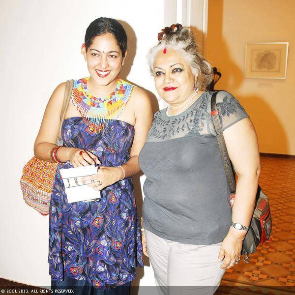 S Ayesha and Alka Pande at an art and literary event at Sunaparanta Panaji, Goa.