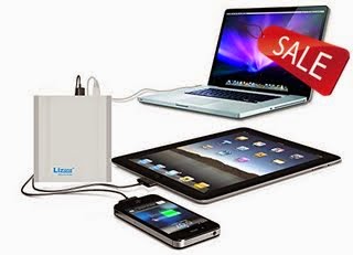 Lizone® Extra Pro 26000mAh Super Capacity Portable External Battery Charger for Apple MacBook Air, MacBook Pro, MacBook, PowerBook and iBook; HP Compaq Pavilion, Mini, ElifeBook, ProBook,Presario, Envy and G; IBM Lenovo ThinkPad and IdeaPad; USB Port for iPad Air, iPad mini,iPad and iPhone; Samsung ...