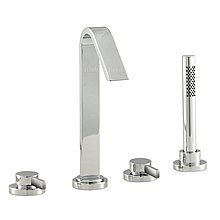 Hudson Reed Clio 4 Tap Hole Bath Shower Mixer Tap with Swivel Spout and Shower Kit Hudson Reed Clio 4 Tap Hole Bath Shower Mixer Tap with Swivel Spout and Shower Kit