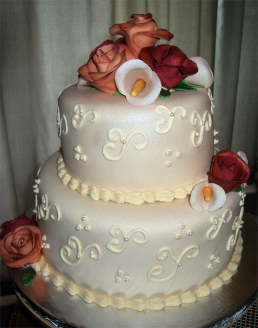 Delana's Cakes: Autumn Colours Wedding Cake