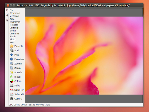 Fotoxx 13.04 su Ubuntu