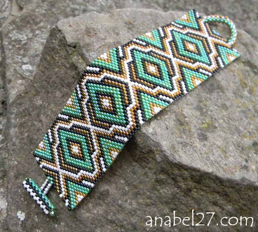 Браслет из бисера Anabel peyote bracelet beading beads