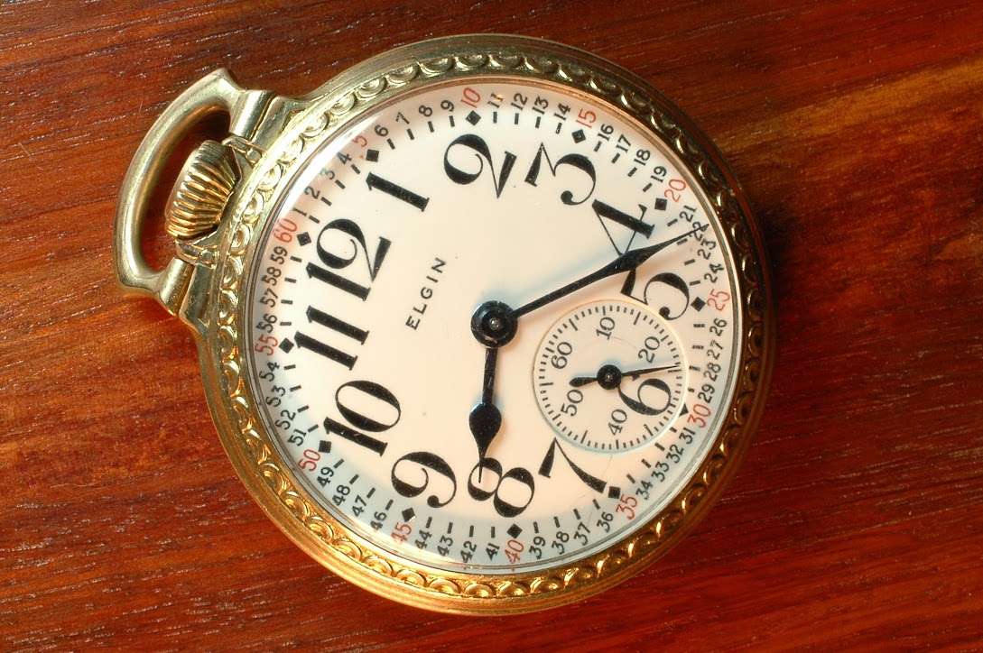 Case pocket number watch serial PM Time