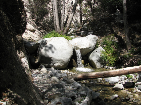 a little waterfall along the way