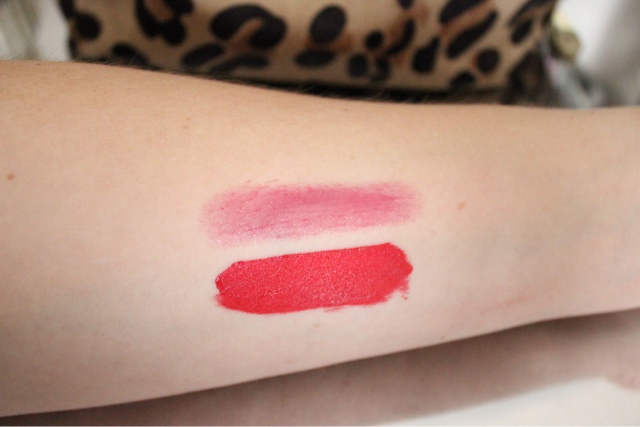 Top: Fresh sugar Lip Balm In Berry, Bottom: Sephora Cream Lip Stain in Always Red