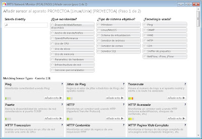 Añadir un nuevo sensor para monitorizar un servidor de base de datos MySQL desde Enterprise PRTG