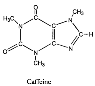 caffeine structure with lone pairs