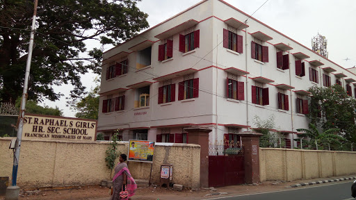 St Raphaels Girls Higher Secondary School, Kutchery Rd, Kangayarpuram, Basha Garden, Santhome, Chennai, Tamil Nadu 600004, India, School, state TN