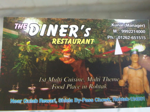 The Diner Restaurant, 18/261, Sheila Bypass Road, Jasbir Colony, Chankyapuri, Rohtak, Haryana 124001, India, Diner, state HR