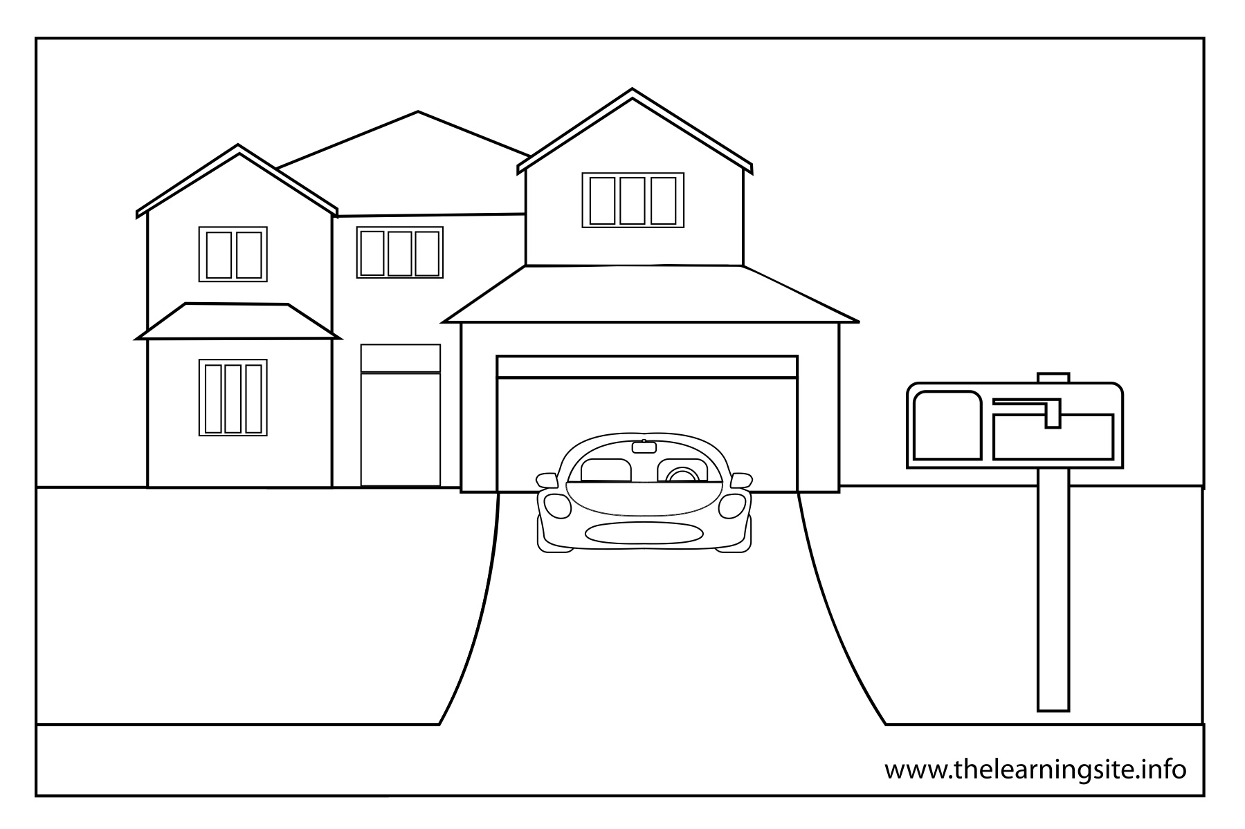 rooms in a house coloring pages - photo #33