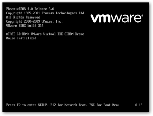 Cum sa adaugi o temporizare ecranului de boot in VMWare