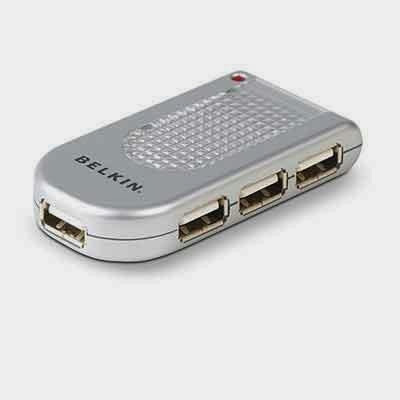  Belkin F5U403 Hi-Speed USB 2.0 4-Port Lighted Hub