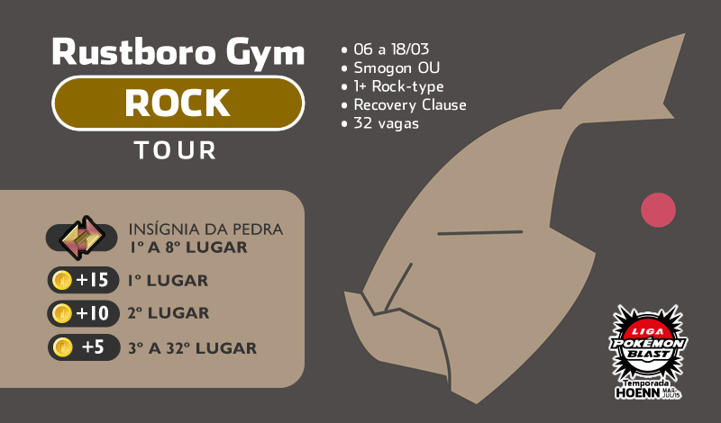20 - [Inscrições] Rustboro Gym Rock Tour - Liga Pokémon Blast Rustbororock