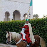 A Moroccan Guard On Horseback at the Mohammed V Mausoleum - Rabat, Morocco
