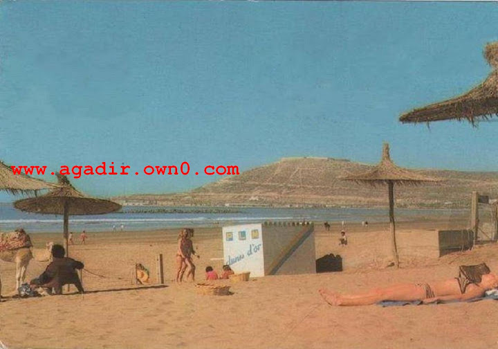 شاطئ اكادير قبل وبعد الزلزال سنة 1960 Fdg