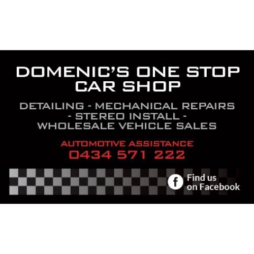 Domenic's one stop car shop logo