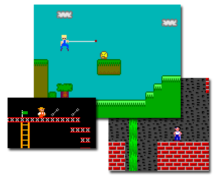 Screen shots from some of my early QBasic games