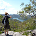 Enjoying the view towards Berowra Waters from west of the Coreen Close western trail (355100)