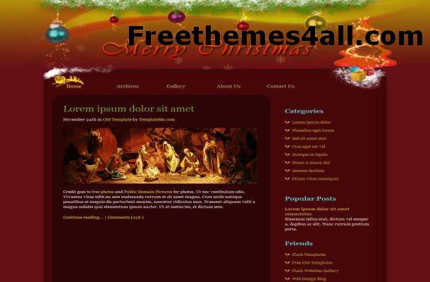 Free HTML Christmas Red Website Template Free HTML Christmas Red Website Template