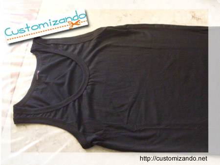 Customizando - transformando camiseta regata em colete