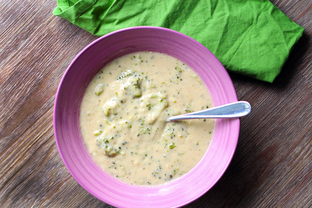 Dairy-Free Broccoli Cheddar Soup from dontmissdairy.com