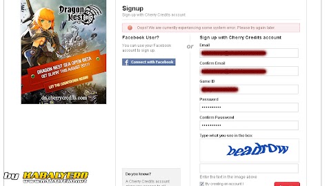 Dragon Nest SEA Registration Error