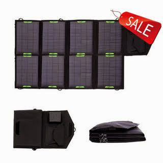 ALLPOWERS® Portable Folding 18V 28W Solar Panel Power Charger Dual Output Battery Charger Backup Pack for Laptops Mini Fan/Mobile phone/PDA/MP3/MP4/Digital Camera/Video Camera/PSP Video Games/ DVD/ IPhone/Blackberry/Bluetooth Headset