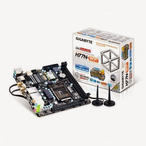  GIGABYTE GA-H77N-WIFI LGA1155/ Intel H77/ DDR3/ SATA3 & USB3.0/ A & 2GbE/ Mini-ITX Motherboard