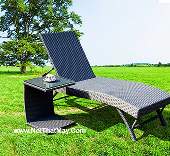 Rattan Pool Lounger 443