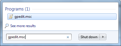 gpedit.msc Windows 7