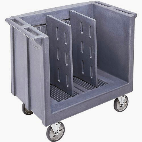  Cambro Adjustable Tray  &  Dish Cart: Granite Green