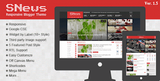 SNews – News/Magazine Responsive Blogger/Blogspot Theme