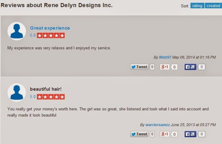 使用韋恩美髮剪刀的美國Rene沙龍店，客人非常死忠，可以在各種網路社群平台上看到他們的評價