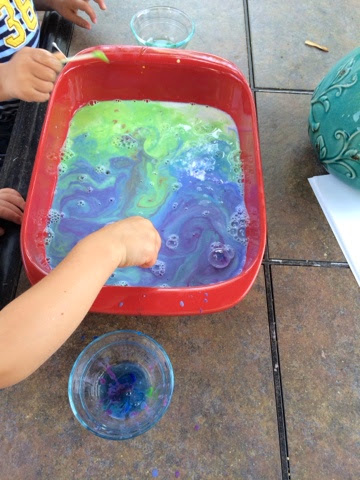 Marbled Milk Paper: Science + Art for Kids - Views From a Step Stool